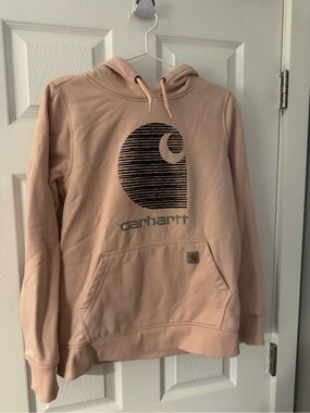 Carhartt Relaxed Fit dusty pink Hoodie with Logo